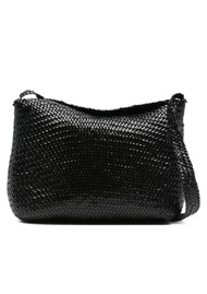 DRAGON DIFFUSION Santa Marta Leather Woven Bag - Black