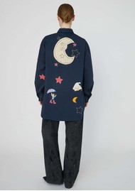 STELLA NOVA Bead Embellished Shirt -  Navy