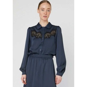 Delicate Lace Shirt - Ultra Navy