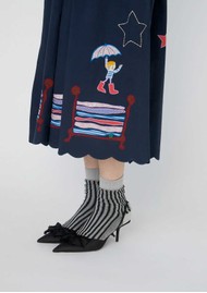 STELLA NOVA Bead Embellished Midi Dress - Navy