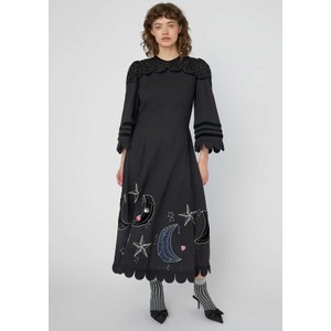Moon & Star Embroidered Dress