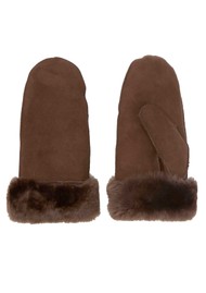Becksondergaard Dora Shearling Mittens - Choc Torte