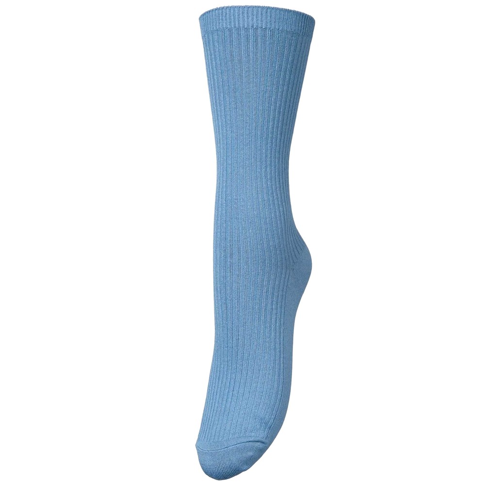 Becksondergaard Women's Blue Telma Solid Bamboo Blend Socks - Coronet