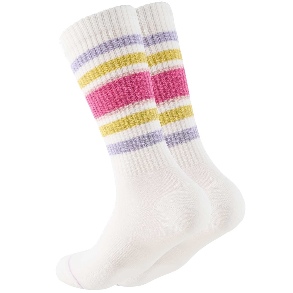 Ooley Women's Organic Cotton Sporty Glitter Socks - Sugar Sunset