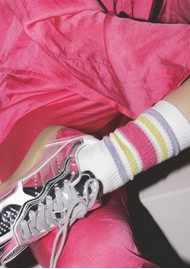 OOLEY Ooley Organic Cotton Sporty Glitter Socks - Sugar Sunset