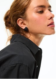 ROXANNE ASSOULIN Puffy Heart Stud Earrings - Black