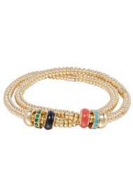 ROXANNE ASSOULIN Corduroy Slider Bracelet Duo - Gold