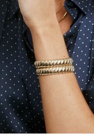 ROXANNE ASSOULIN Big Cobra Bracelet Duo - Gold