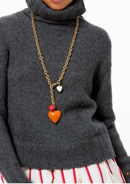 ROXANNE ASSOULIN Puffy Heart Necklace - Sienna