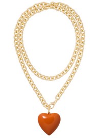 ROXANNE ASSOULIN Puffy Heart Necklace - Sienna