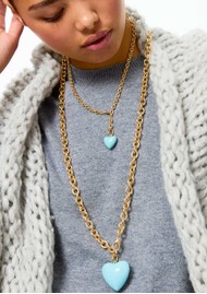 ROXANNE ASSOULIN Puffy Heart Necklace - Cloud