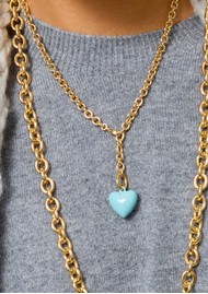 ROXANNE ASSOULIN Mini Puffy Heart Necklace - Cloud