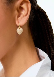 ROXANNE ASSOULIN Pave Puffy Heart Earrings - Gold