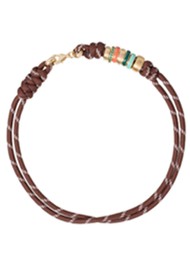 ROXANNE ASSOULIN Supersize Happy Cord Necklace - Brown