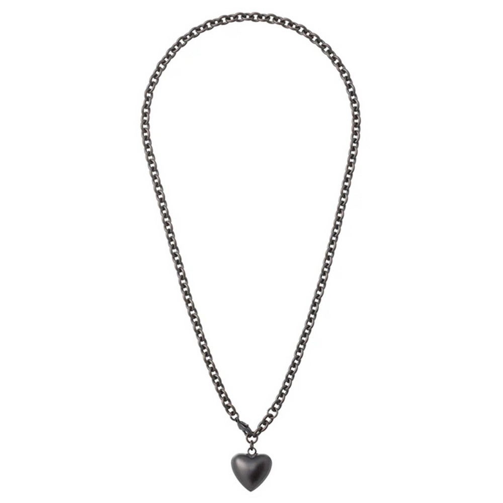 Roxanne Assoulin Women's Black Mini Puffy Heart Necklace