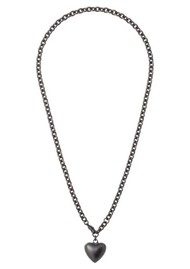 ROXANNE ASSOULIN Mini Puffy Heart Necklace - Black