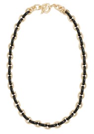 ROXANNE ASSOULIN Classic Link Necklace - Gold & Black