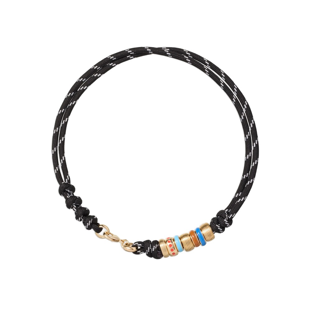 Roxanne Assoulin Women's Black Supersize Happy Cord Necklace