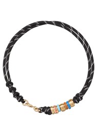 ROXANNE ASSOULIN Supersize Happy Cord Necklace - Black