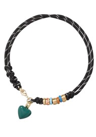 ROXANNE ASSOULIN Happy Cord Charm Necklace - Black Forest