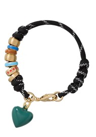 ROXANNE ASSOULIN The Supersize Happy Cord Charm Bracelet - Black