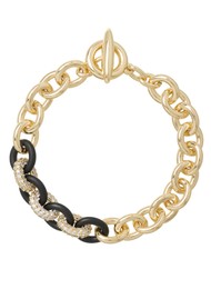 ROXANNE ASSOULIN Touch of Midnight Link Bracelet - Gold & Black