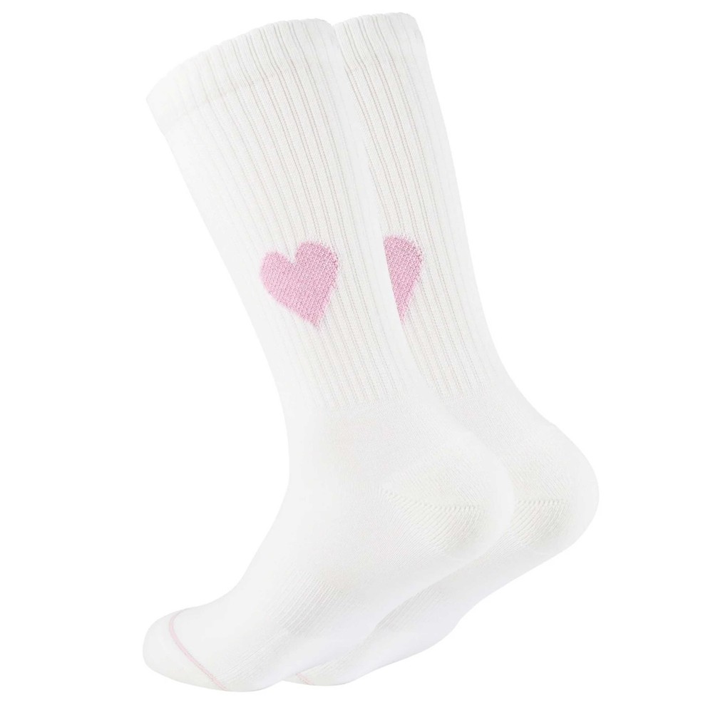 Ooley Women's Lilac Icon Glitter Organic Socks -Love