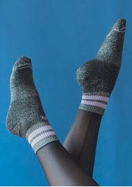 OOLEY Electra Glitter Socks - Silver Glam