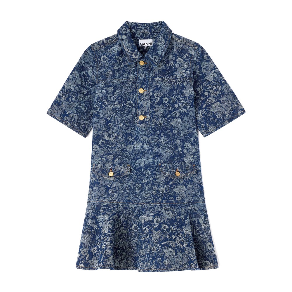 GANNI Tapestry Denim Mini Dress