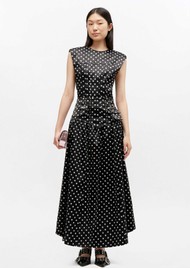 GANNI Double Satin Corset Skirt - Black