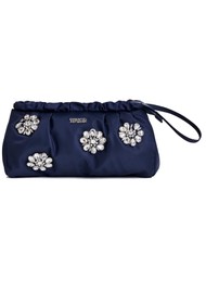 ESSENTIEL ANTWERP Jimone Satin Embellished Clutch - Dark Night