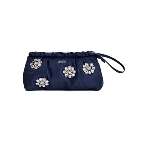 Jimone Satin Embellished Clutch - Dark Night