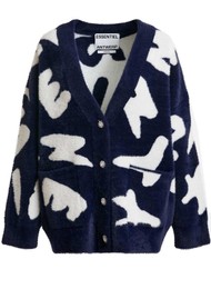 ESSENTIEL ANTWERP Jarden Letters Cardigan - Dark night