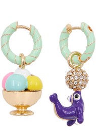 ESSENTIEL ANTWERP Jony Hoop Earrings - Extra Green