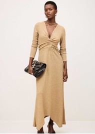 Ba&sh Brady V-neck Dress - Gold