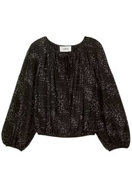 Ba&sh Torny Peasant Blouse - Black
