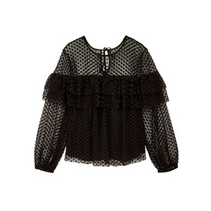 Raff Mesh Blouse - Black