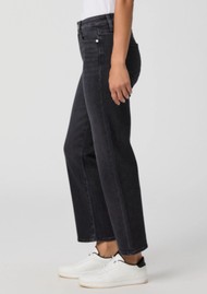 Paige Denim Mason Straight Mid-Rise Ankle Jean - Ink Black
