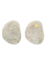 VANESSA  BARONI Big Nugget Earrings - Snow Green Marble