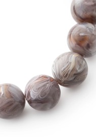 VANESSA  BARONI Mini Beads Flex Bracelet - Taupe Marble