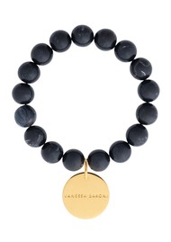 VANESSA  BARONI Mini Beads Flex Bracelet - Black Marble