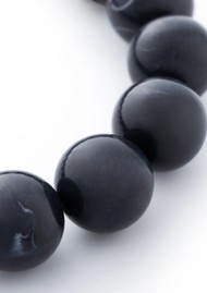 VANESSA  BARONI Mini Beads Flex Bracelet - Black Marble