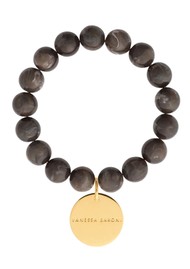 VANESSA  BARONI Mini Beads Flex Bracelet - Dark Brown Marble