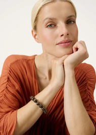 VANESSA  BARONI Mini Beads Flex Bracelet - Dark Brown Marble