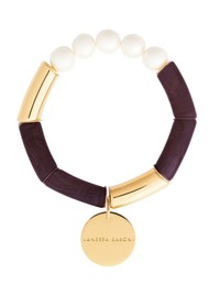 VANESSA  BARONI Flex Bracelet Pearl - Aubergine & Bordeaux