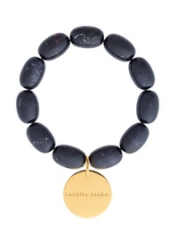 VANESSA  BARONI Olive Flex Stretch Bracelet - Black Marble