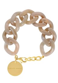VANESSA  BARONI Flat Chain Bracelet - Biancone Marble