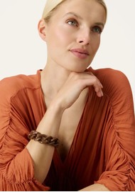 VANESSA  BARONI Flat Chain Bracelet - Chocolate