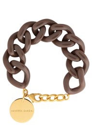 VANESSA  BARONI Flat Chain Bracelet - Chocolate