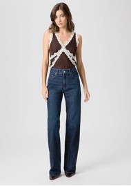 Paige Denim Terezia Silk Lace Edge Camisole - Dark Chocolate